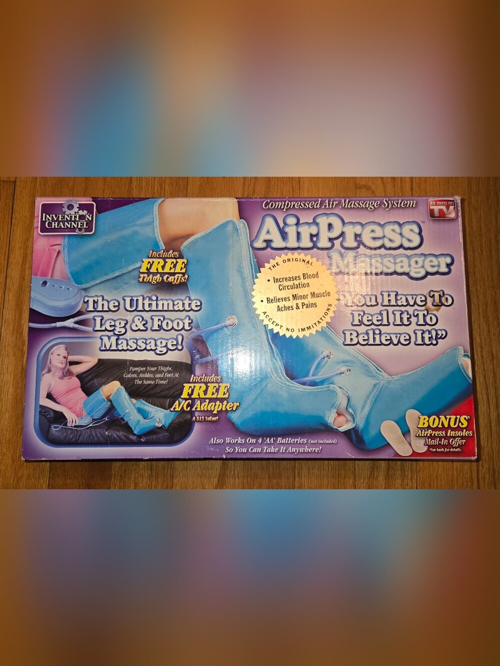 Compressed Air Leg & Foot Massager - Blue